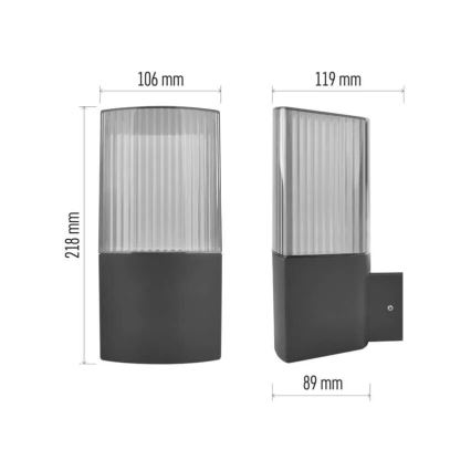 Outdoor wall light LANA 1xE27/25W/230V IP54