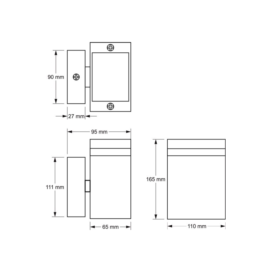 Outdoor wall light LITEK 1xGU10/30W/230V IP54 grey