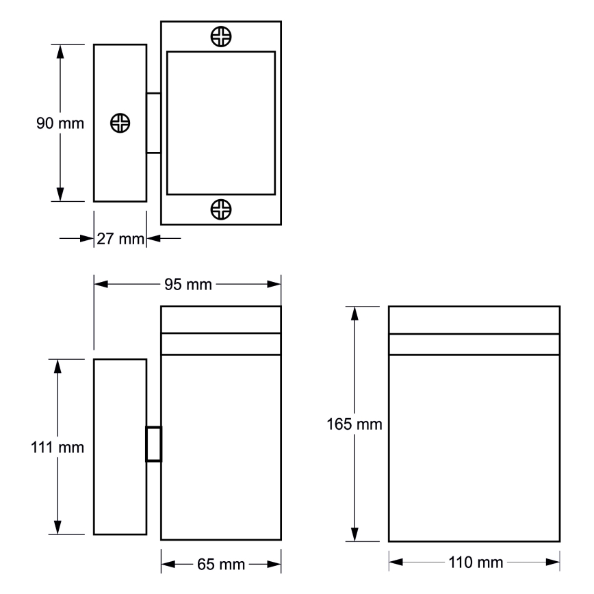 Outdoor wall light LITEK 1xGU10/35W/230V IP44