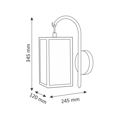Outdoor wall light MALMO 1xE27/15W/230V black