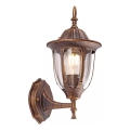 Outdoor wall light MANOEL 1xE27/15W/230V IP44 bronze patina
