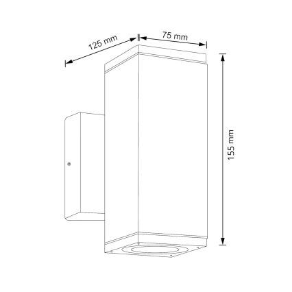 Outdoor wall light MORRIS 2xGU10/35W/230V IP54