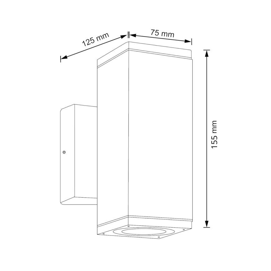 Outdoor wall light MORRIS 2xGU10/35W/230V IP54