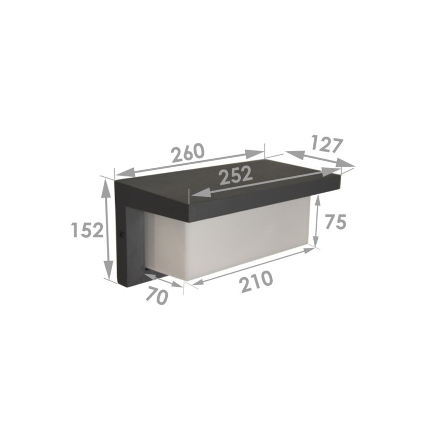 Outdoor wall light NEELY 1xE27/12W/230V IP54 black