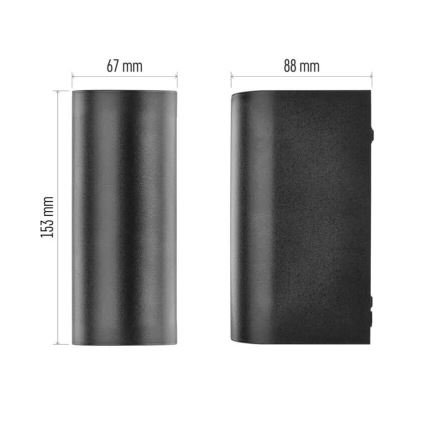 Outdoor wall light OCULUS 2xGU10/7W/230V IP44
