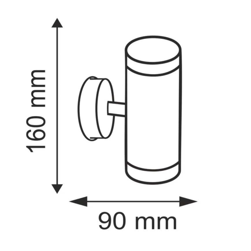 Outdoor wall light OLIMP 1 2xGU10/35W stainless