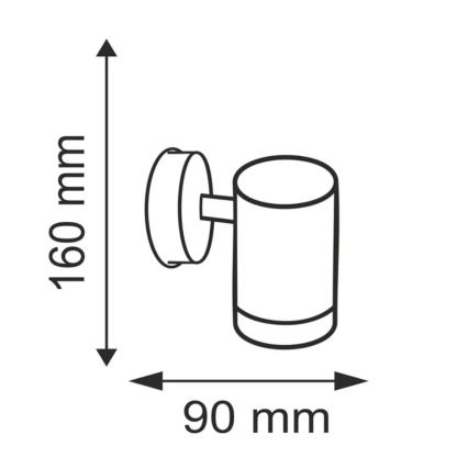 Outdoor wall light OLIMP 2 1xGU10/8W/230V IP44 black