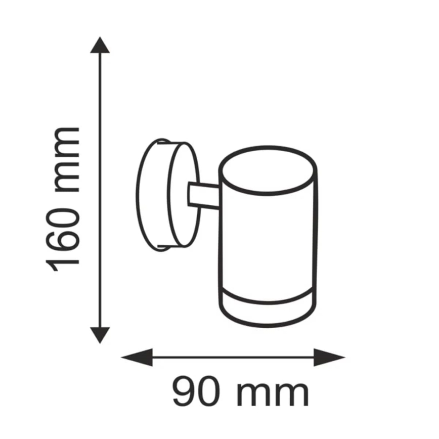 Outdoor wall light OLIMP 2 1xGU10/8W/230V IP44 black