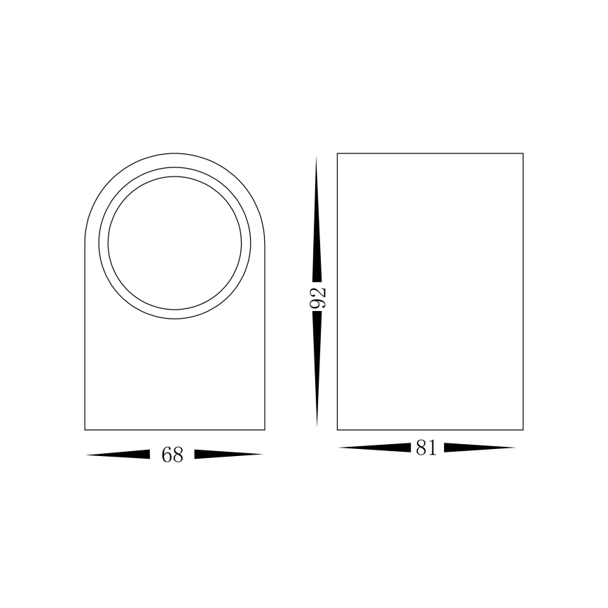Outdoor wall light OVALIS 1xGU10/35W/230V IP44 black