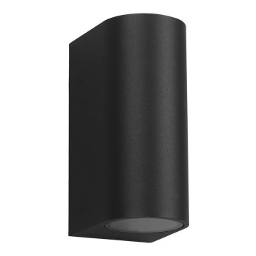 Outdoor wall light OVALIS 2xGU10/35W/230V IP44 black