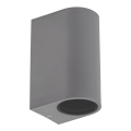Outdoor wall light PARETE 2xGU10/6W/230V IP54 grey