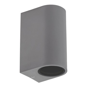 Outdoor wall light PARETE 2xGU10/6W/230V IP54 grey