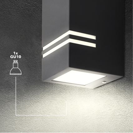 Outdoor wall light QUAZAR 1xGU10/11W/230V IP44