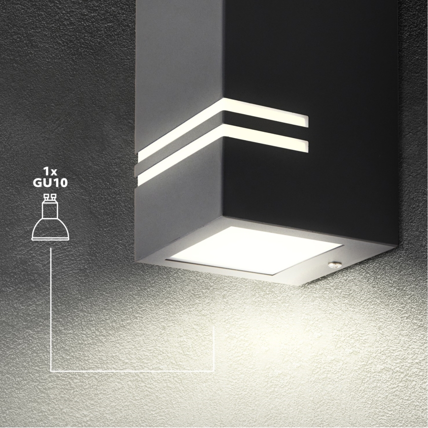 Outdoor wall light QUAZAR 1xGU10/11W/230V IP44