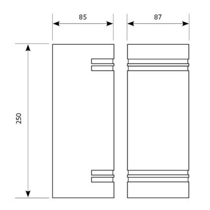 Outdoor wall light QUAZAR7 2xGU10/11W/230V IP44 black