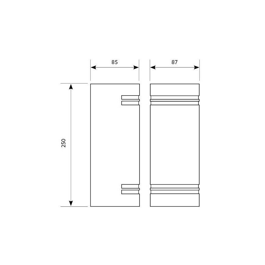 Outdoor wall light QUAZAR7 2xGU10/11W/230V IP44 black