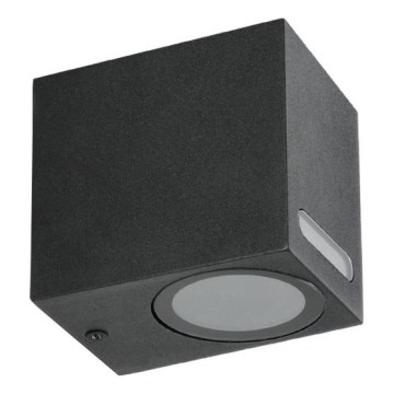 Outdoor wall light QUERK 1xGU10/35W/230V IP54 8 cm black