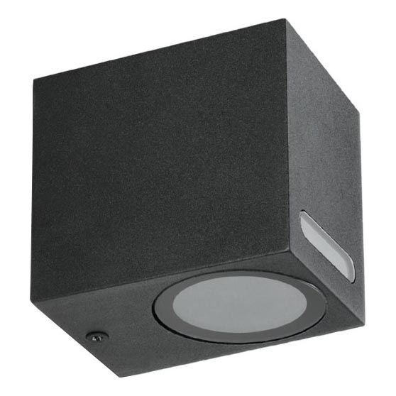 Outdoor wall light QUERK 1xGU10/35W/230V IP54 8 cm black
