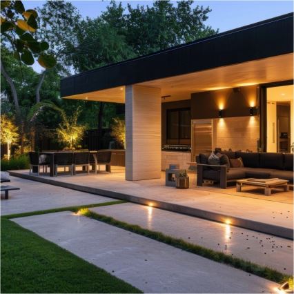 Outdoor wall light QUERK 2xGU10/35W/230V IP54 15 cm black
