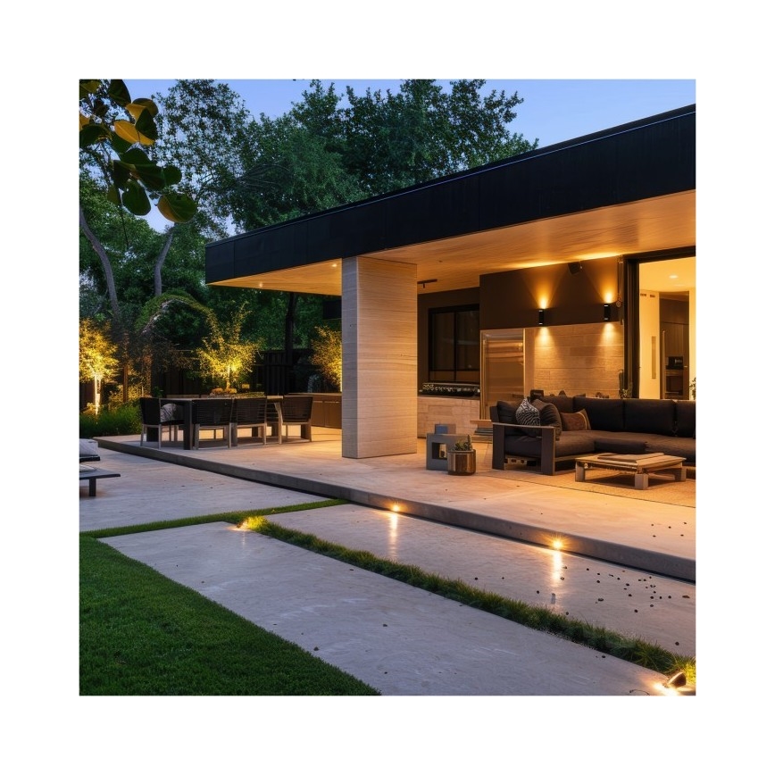 Outdoor wall light QUERK 2xGU10/35W/230V IP54 15 cm black