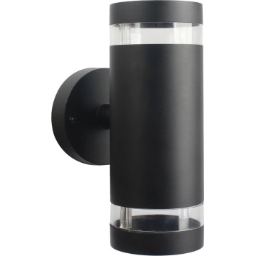 Outdoor wall light RINO 2xGU10/12W/230V IP54 black