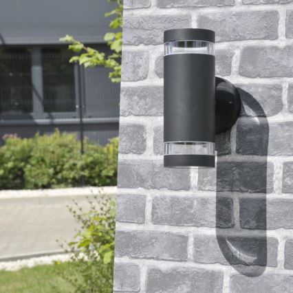 Outdoor wall light RINO 2xGU10/12W/230V IP54 black