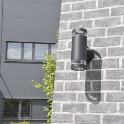 Outdoor wall light RINO 2xGU10/12W/230V IP54 black