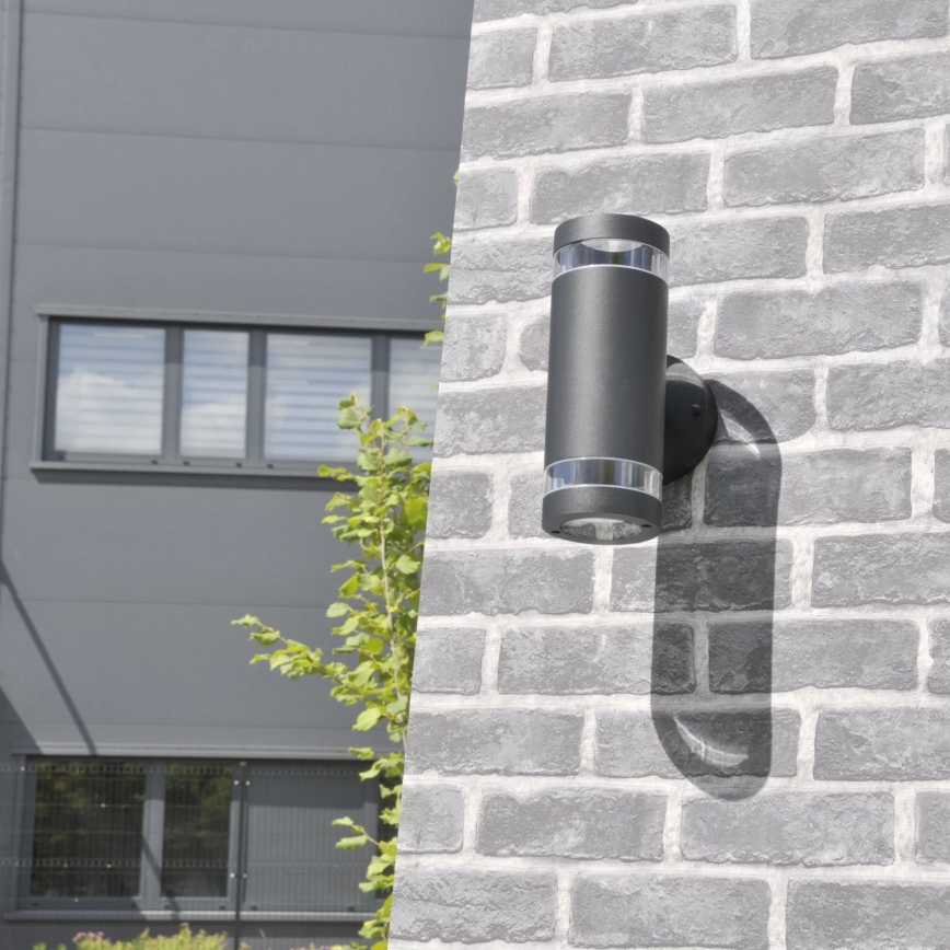 Outdoor wall light RINO 2xGU10/12W/230V IP54 black