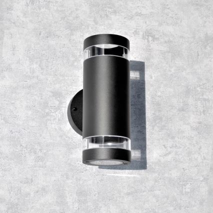 Outdoor wall light RINO 2xGU10/12W/230V IP54 black