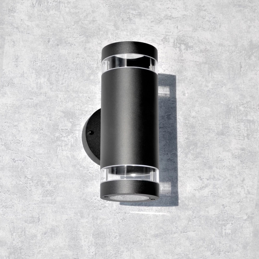 Outdoor wall light RINO 2xGU10/12W/230V IP54 black