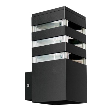 Outdoor wall light TEKSAS 1xE27/12W/230V IP44 graphite