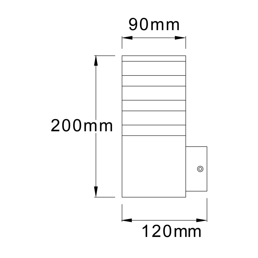 Outdoor wall light TEKSAS 1xE27/12W/230V IP44 graphite