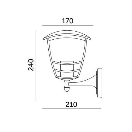 Outdoor wall light TEVIO 1xE27/60W/230V IP54 black