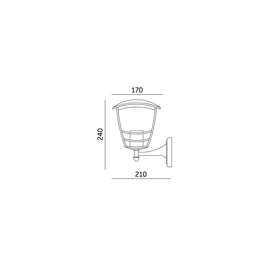 Outdoor wall light TEVIO 1xE27/60W/230V IP54 black