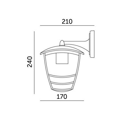 Outdoor wall light TEVIO KD 1xE27/60W/230V IP54 black