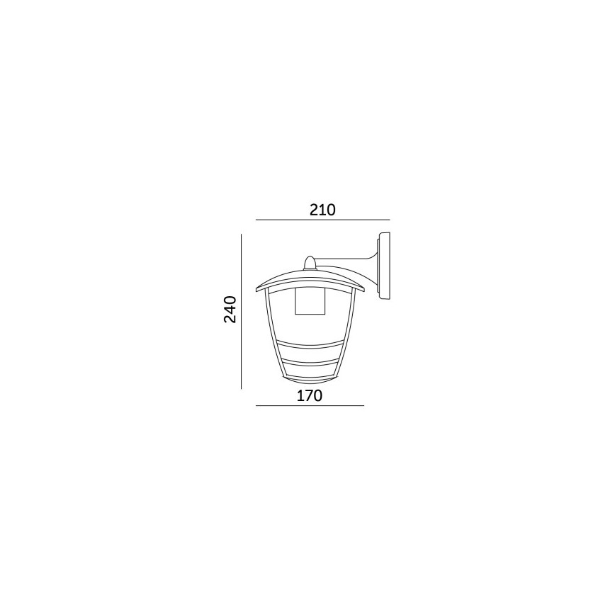 Outdoor wall light TEVIO KD 1xE27/60W/230V IP54 black