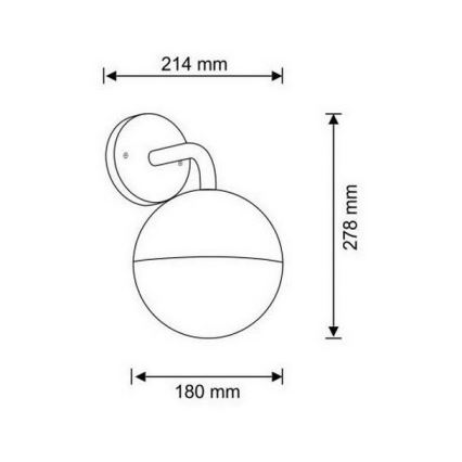 Outdoor wall light ULSA 1xE27/12W/230V IP44