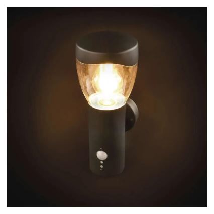 Outdoor wall light with a sensor ARTEO 1xE27/15W/230V IP44