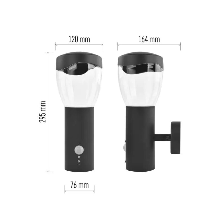 Outdoor wall light with a sensor ARTEO 1xE27/15W/230V IP44