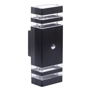 Outdoor wall light with a sensor BREZZA 2xGU10/35W/230V IP65