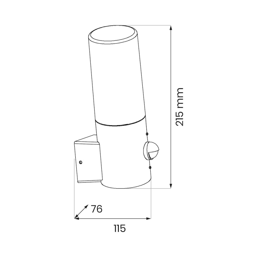 Outdoor wall light with a motion sensor HARLEM 1xE27/60W/230V IP44 black