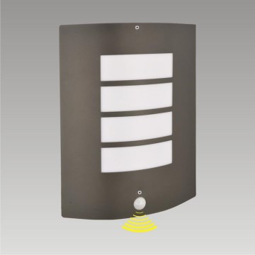 Outdoor wall light with a sensor MEMPHIS 1xE27/15W/230V IP44