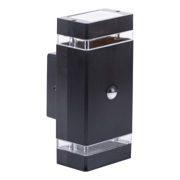 Outdoor wall light with a sensor NIZZA 2xGU10/35W/230V IP65