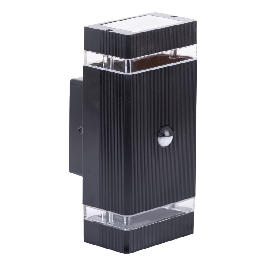 Outdoor wall light with a sensor NIZZA 2xGU10/35W/230V IP65