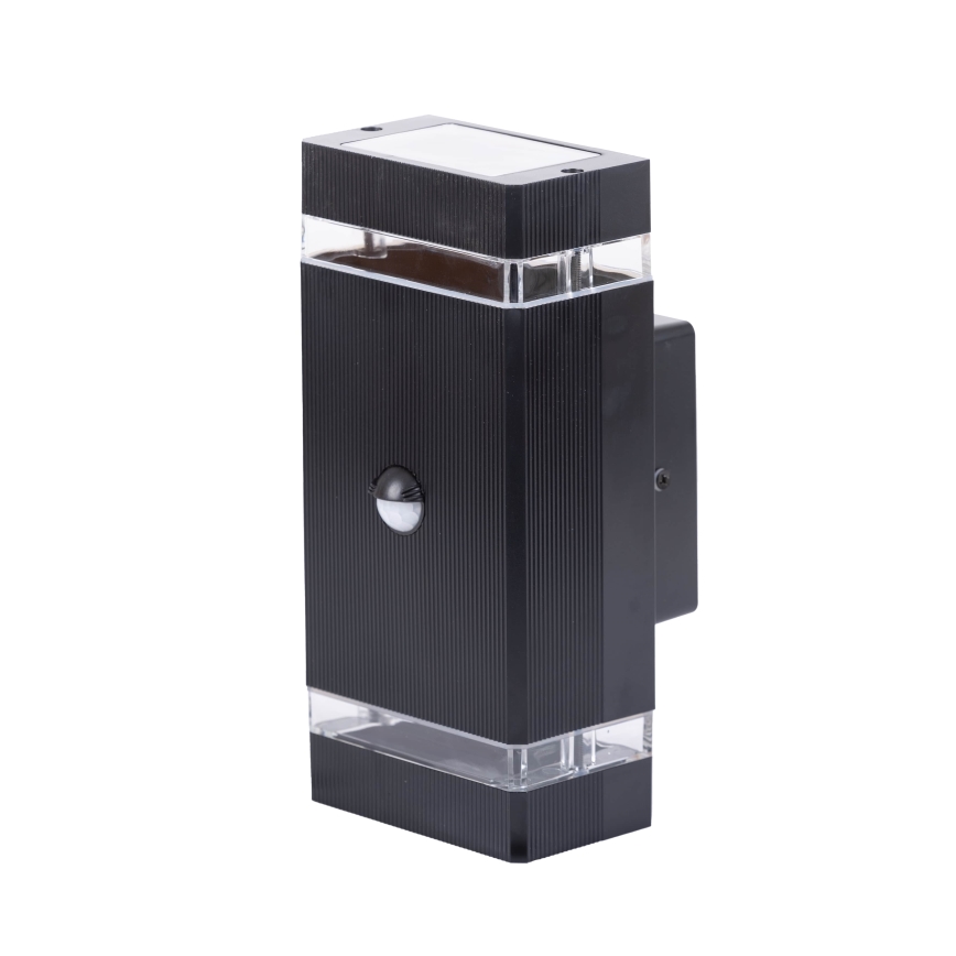 Outdoor wall light with a sensor NIZZA 2xGU10/35W/230V IP65