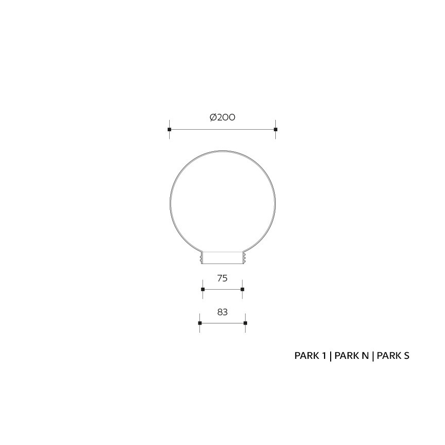 Outdoor wall light with a sensor PARK 1xE27/60W/230V