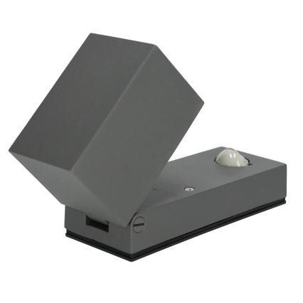 Outdoor wall light with a sensor QUAZAR 1xGU10/35W/230V IP44 grey