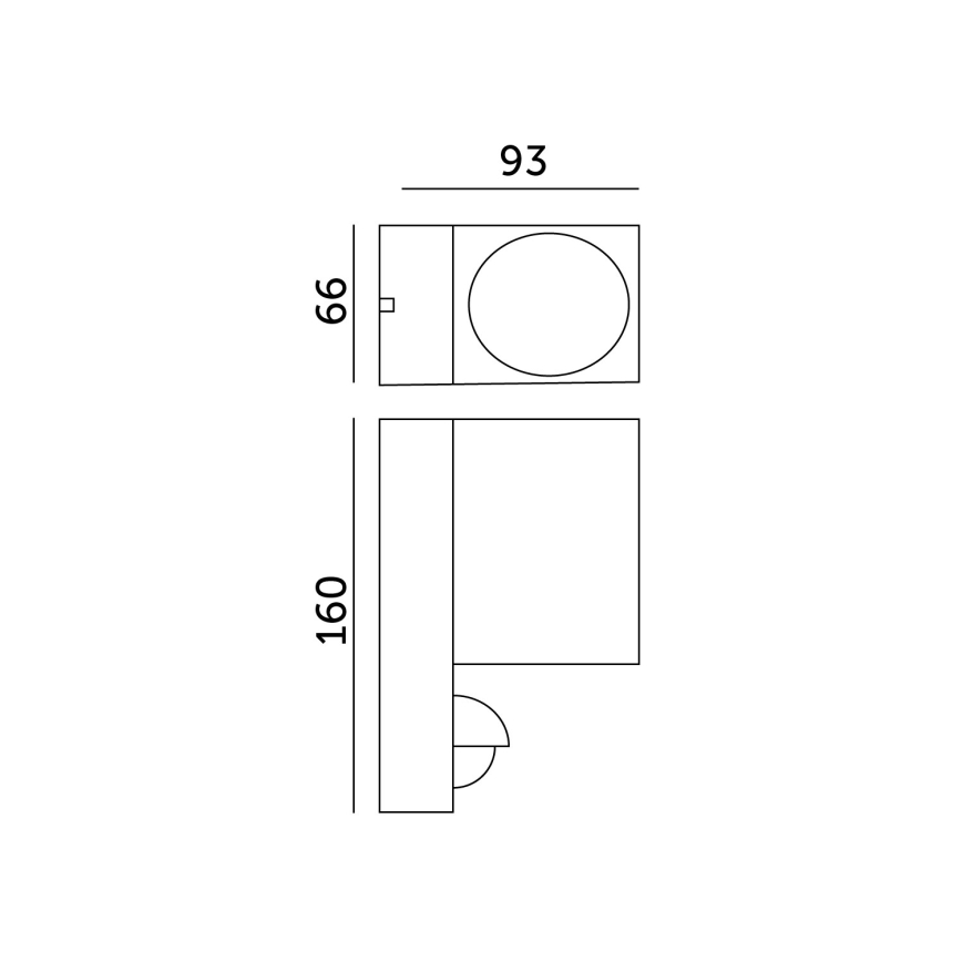 Outdoor wall light with a sensor QUAZAR 1xGU10/35W/230V IP44 grey