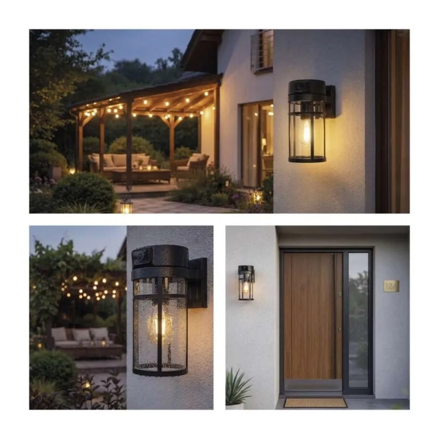 GOSMART Outdoor Wall Light with Integrated Camera 1xE27/15W/230V Wi-Fi IP44