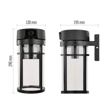 GOSMART Outdoor Wall Light with Integrated Camera 1xE27/15W/230V Wi-Fi IP44